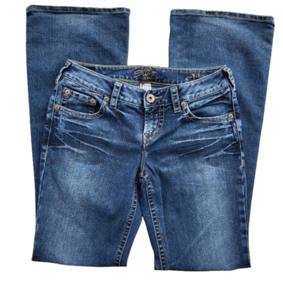 Silver Jeans Aiko Mid Rise Slim Bootcut Jeans Women's - Size 28W x 33L - Picture 3 of 13